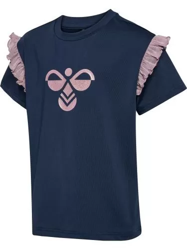 Hummel hmlJr Mix Glitter T-Shirt S/S - black iris