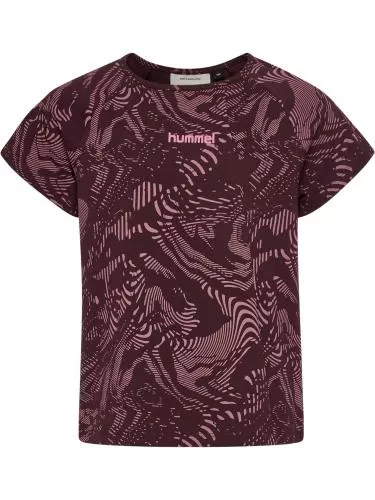 Hummel hmlJr Aop A-Shaped T-Shirt - winetasting