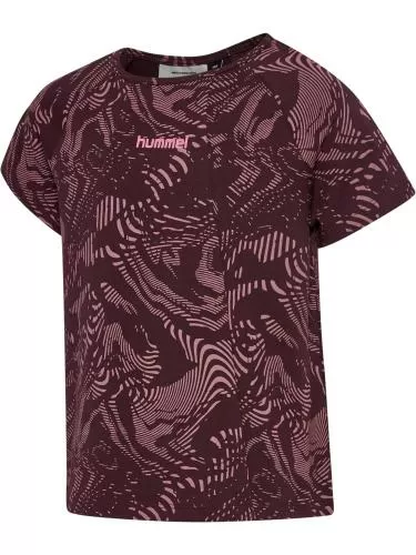 Hummel hmlJr Aop A-Shaped T-Shirt - winetasting