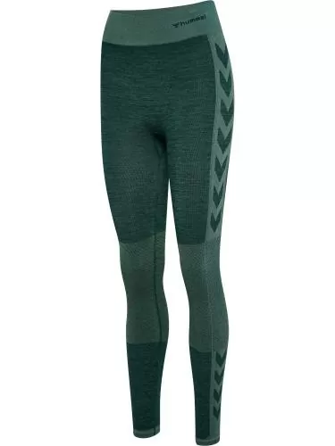 Hummel Hmlclea Seamless Mid Waist Tights - green gables/garden topiary me