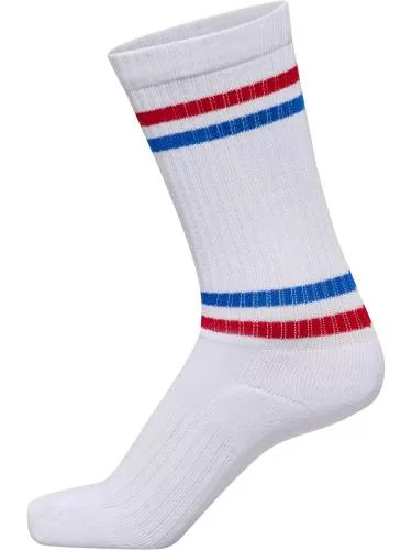 Hummel Hml3-Pack Socks Chevron High Retro - white/barbadoscherry/eden/skyd