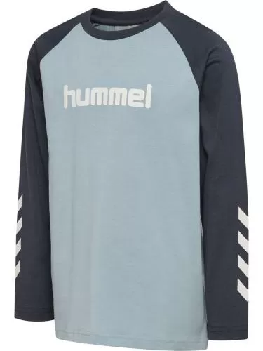 Hummel Hmljr Logo T-Shirt L/S - Dusty Blue