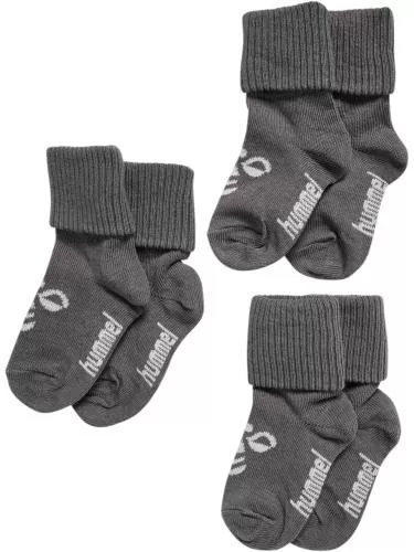 Hummel Hmlmini Bee 3-Pack Sock - Dark Gull Gray