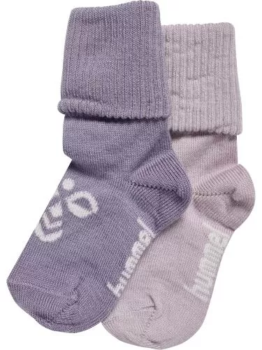 Hummel Hmlmini Wool 2-Pack Socks - Gray Ridge/Cloud Gray