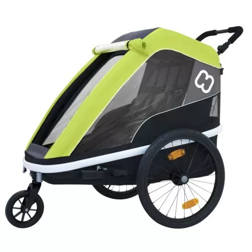 Hamax Avenida Twin lime mit Federung