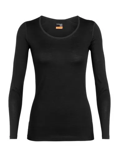Icebreaker Women 200 Oasis LS Scoop - black
