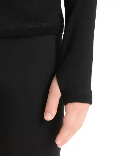 Icebreaker Kids 260 Tech LS Half Zip - black