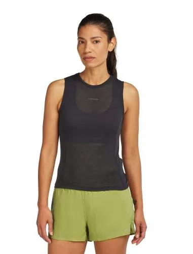 Icebreaker W Mer 75 Cool-Lite Featherlight Tank - black