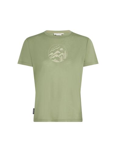Icebreaker W Mer Core SS Tee Camping Circle - lichen (Grösse: XS)