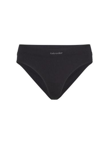 Icebreaker W Mer Rib Lotus Hipster - black (Grösse: S)