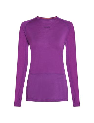 Icebreaker W Mer 125 ZoneKnit LS Crewe – passion (Grösse: L)