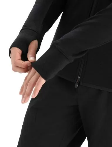 Icebreaker Men ZoneKnit LS Zip Hoodie - black