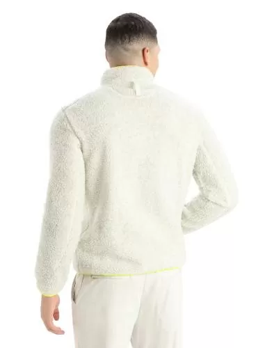 Icebreaker Men RealFleece High Pile LS Half Zip - ecru hthr