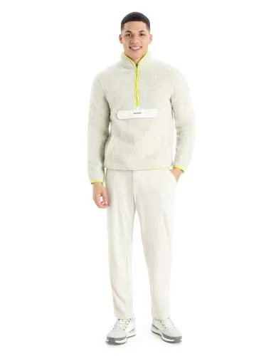 Icebreaker Men RealFleece High Pile LS Half Zip - ecru hthr