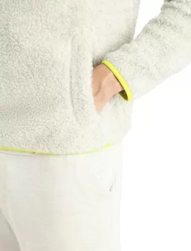 Icebreaker Men RealFleece High Pile LS Half Zip - ecru hthr