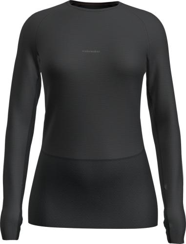 Icebreaker Women 125 ZoneKnit LS Crewe - jet hthr (Grösse: S)