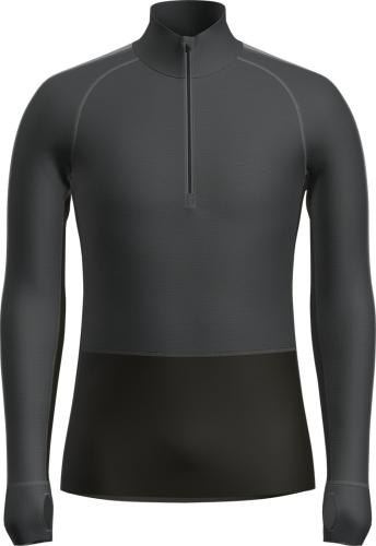 Icebreaker Men 200 ZoneKnit LS Half Zip - jet hthr (Grösse: XL)