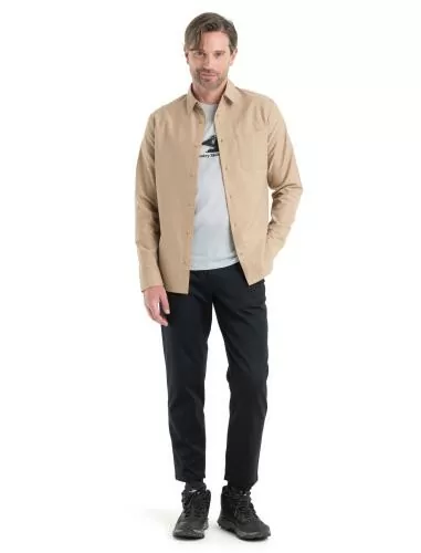 Icebreaker Men Berlin LS Shirt - sand