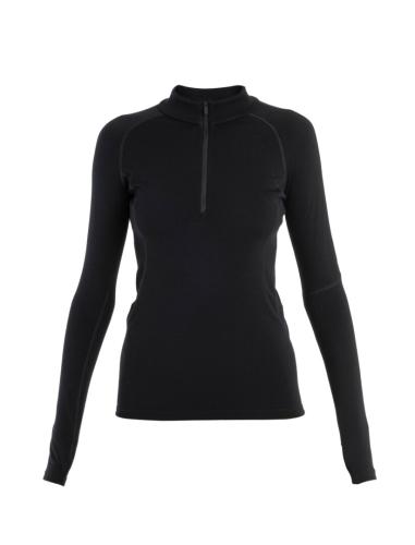 Icebreaker Women 300 MerinoFine Polar LS Half Zip - black