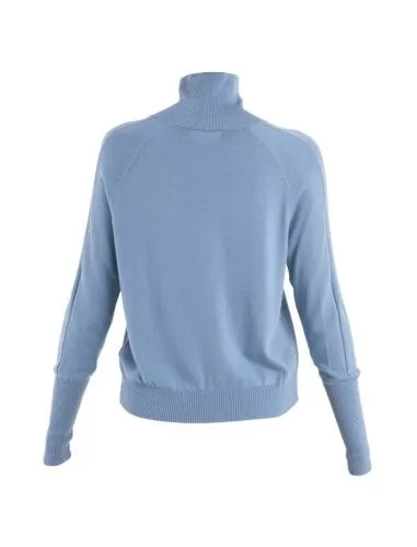Icebreaker Women MerinoFine Luxe LS High Neck Sweater - kyanite