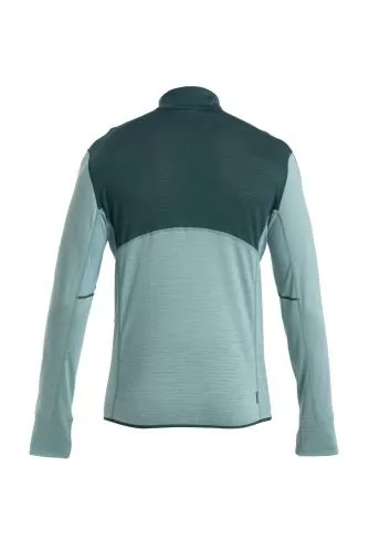 Icebreaker Men Merino 200 Realfleece Descender LS Half Zip - fathom grn