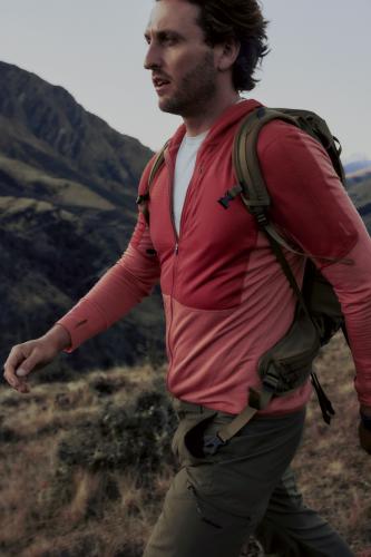 Icebreaker Men Merino 200 Realfleece Descender LS Zip Hoodie - molten (Grösse: L)