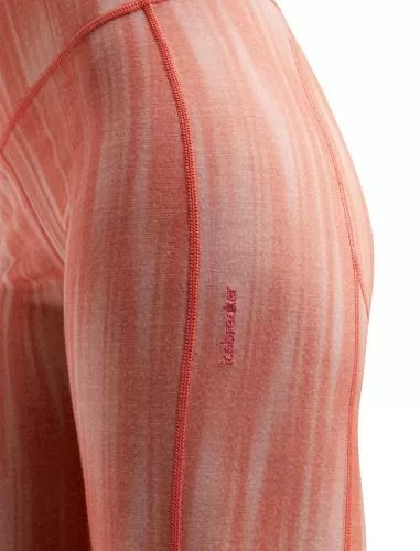 Icebreaker Women Merino 260 Fastray II 25" High Rise Tights Light Reflections AOP - tang