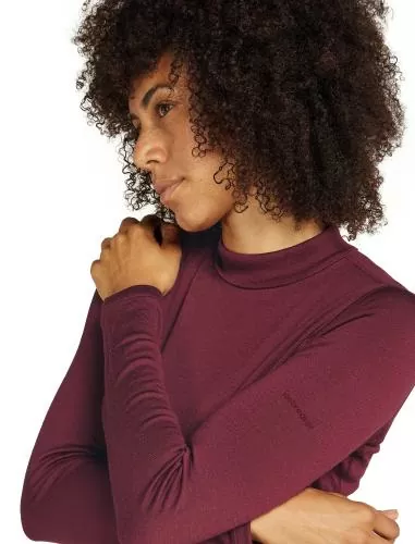 Icebreaker Women Merino 260 Tech LS Turtleneck - port