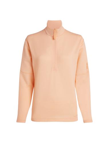 Icebreaker Women Merino Mer 360 Realfleece Elem LS Half Z – sunstone (Grösse: XS)
