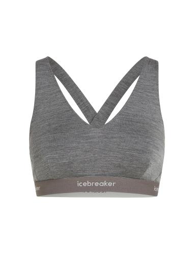 Icebreaker Women Merino Mer 125 Cool-Lite Sprite Racerback Bra - gritstone hthr-013 (Grösse: XL)