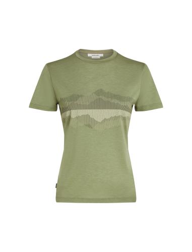 Einzelstück Icebreaker Women Merino Mer Core SS Tee Cook Reflected - lichen (Grösse: XS)