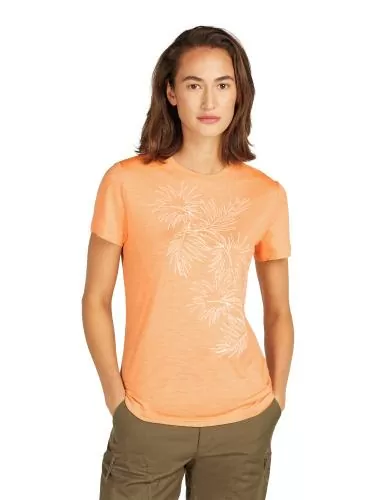 Icebreaker Women Merino Mer 150 Tech Lite SS T Winter Flo - feldspar