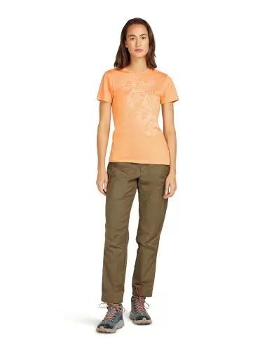 Icebreaker Women Merino Mer 150 Tech Lite SS T Winter Flo - feldspar
