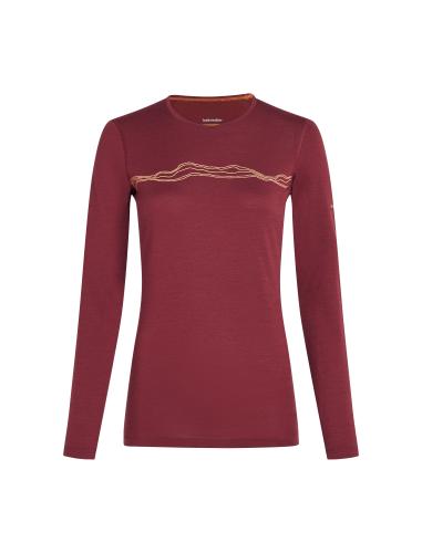 Icebreaker Women Merino Mer 200 Oasis LS Crewe Mountain Pulse - port (Grösse: L)