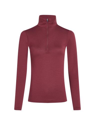 Icebreaker Women Merino 260 Tech LS Half Zip - port (Grösse: M)