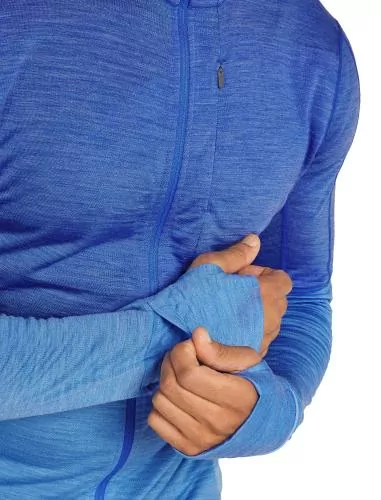 Icebreaker Men Merino Mer 200 Realfleece Descender LS Zip H - brilliant