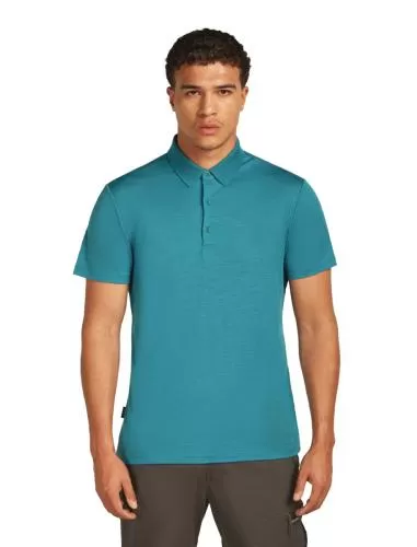 Icebreaker Men Merino 150 Tech Lite SS Polo - topaz