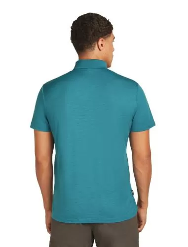 Icebreaker Men Merino 150 Tech Lite SS Polo - topaz