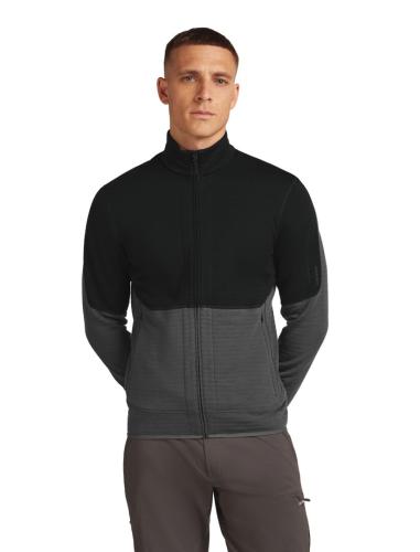 Icebreaker Men Merino 400 RealFleece Descender LS Zip - black