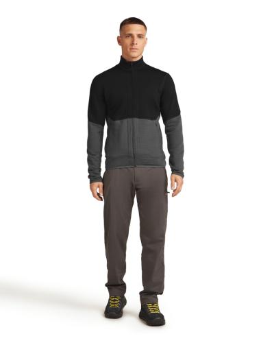 Icebreaker Men Merino 400 RealFleece Descender LS Zip - black