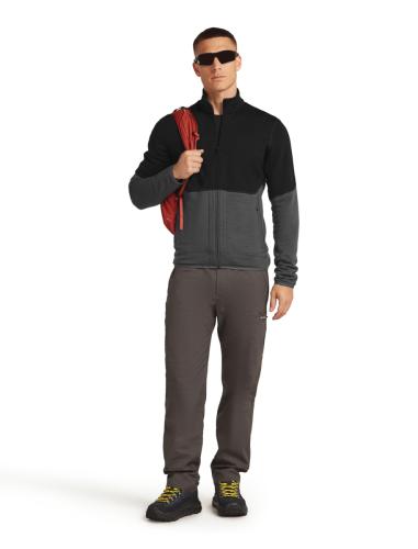 Icebreaker Men Merino 400 RealFleece Descender LS Zip - black