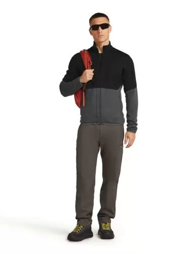 Icebreaker Men Merino 400 RealFleece Descender LS Zip - black