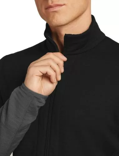 Icebreaker Men Merino 400 RealFleece Descender LS Zip - black