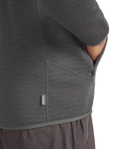 Icebreaker Men Merino 400 RealFleece Descender LS Zip - black