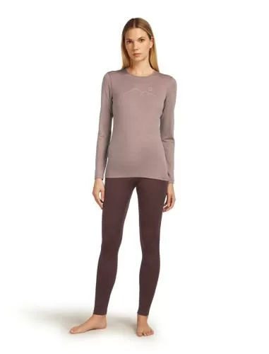 Icebreaker Women Merino 200 Oasis LS Crewe Rainer Ridge - summit