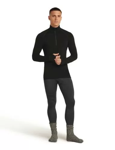 Icebreaker Men Merino 200 ZoneKnit LS Half Zip - black