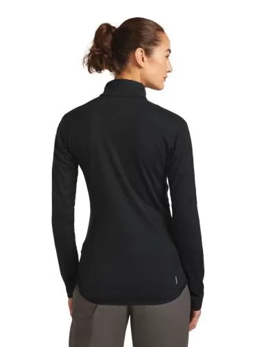 Icebreaker Women Merino Blend 300 RealFleece Descender LS Zip - black