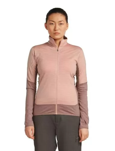 Icebreaker Women Merino Blend 300 RealFleece Descender LS Zip - summit