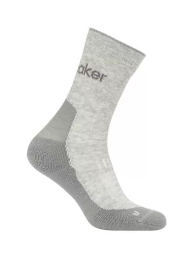Icebreaker Women Merino Hike+ Light Crew - blizzard hthr