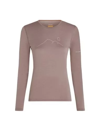Icebreaker Women Merino 200 Oasis LS Crewe Rainer Ridge - summit